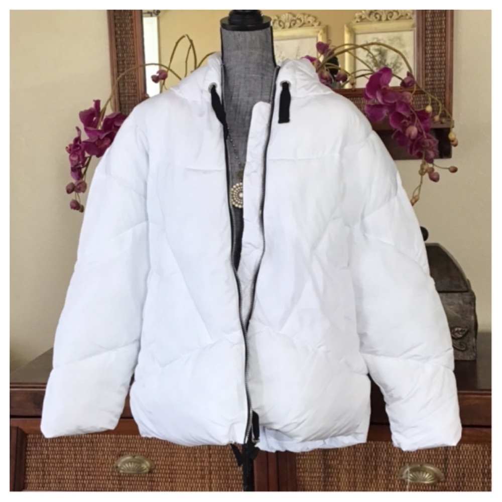 Free People Hailey White Hooded Puffer Coat.  NWT. - Picture 4 of 8